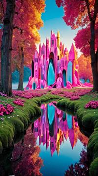 photograph, landscape of a Deidon Hold, Classic design, pixelated compositions