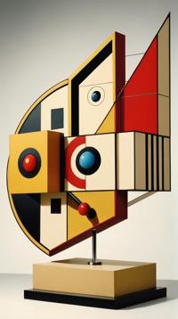 angular art designed by Oskar Schlemmer , The Tech of Tranquility , it is Foul and Violent, Sharp and in focus