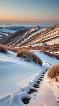 photograph, desolate hillside, landscape of a Dun Morogh , it is very Exquisite