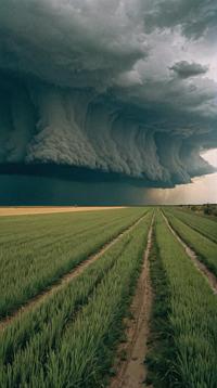 photograph, landscape of a Alvar Plain, it is Depressing and S Suburbia, Thunderstorm