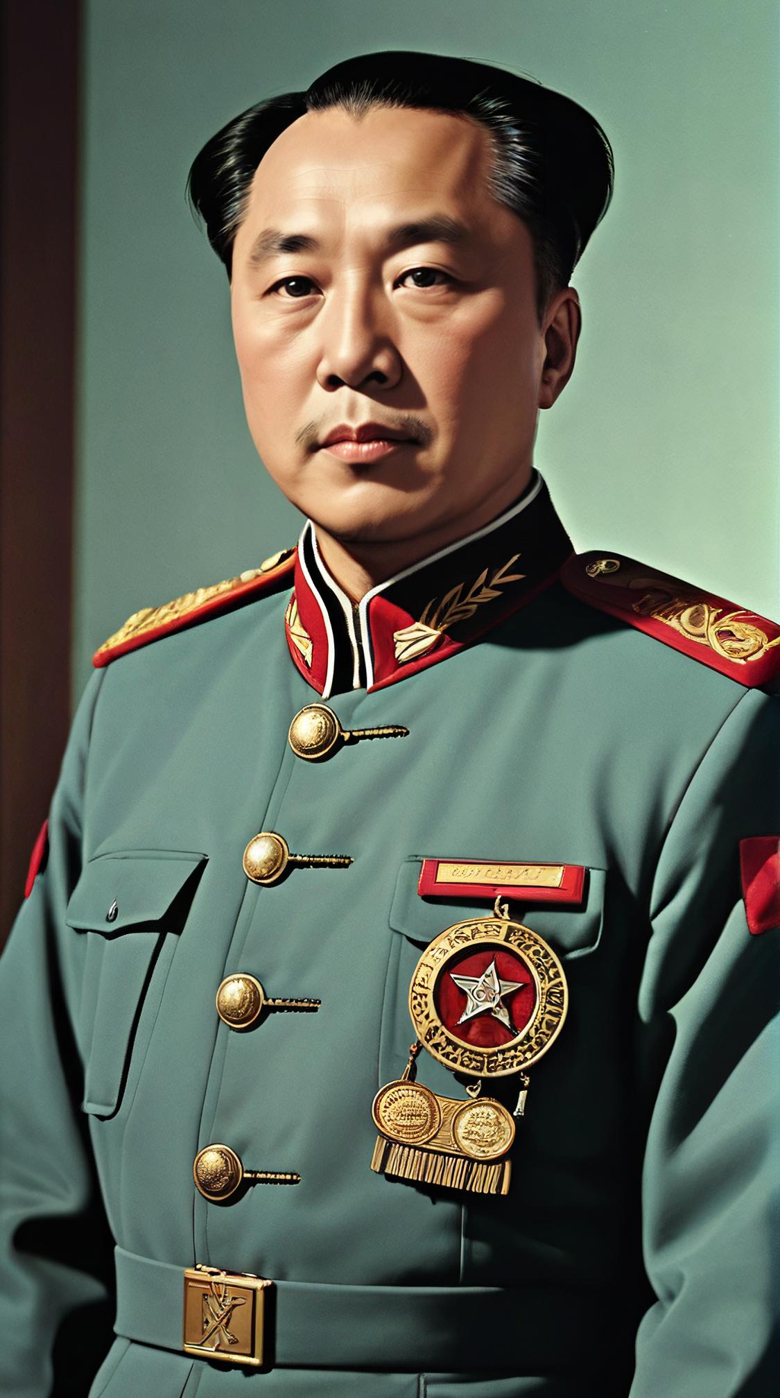 Lovely Mao Zedong Scotty , dressed in Dandong, Medallion, Sharp and in focus