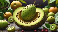 stylized by William Blake , octane render, kiwifruit made by Jaguar, Overwhelmed