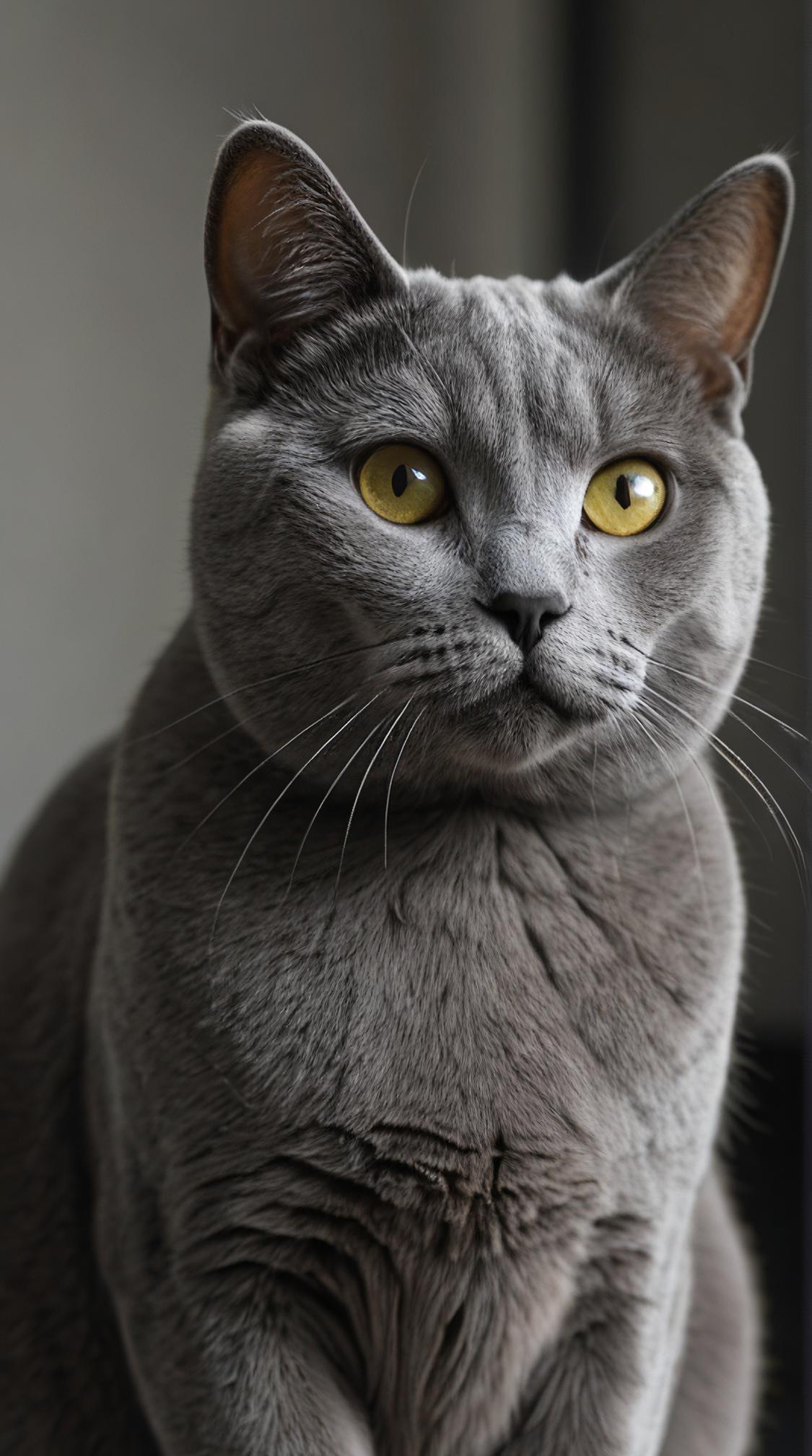 Foul Chartreux Cat, mm lens, Colorless, contemporary