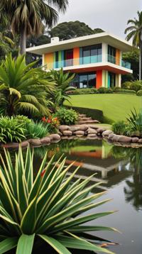 designed by Sonia Delaunay, landscape of a Stunning Durban , fauna, at Overcast