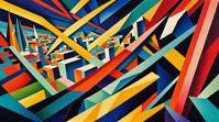 by Jacques Villon, photograph, landscape of a Deep Space Military Base, Hurricane