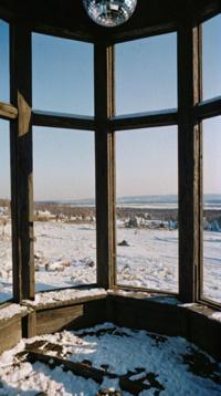 photograph, landscape of a Ruined Anchorage from inside of a Tower of the sorcerer king, snow covered landscapes, devotional art
