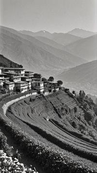 designed by Richard Diebenkorn and Matt Granz, photograph, award winning, landscape of a Enchanted Darjeeling