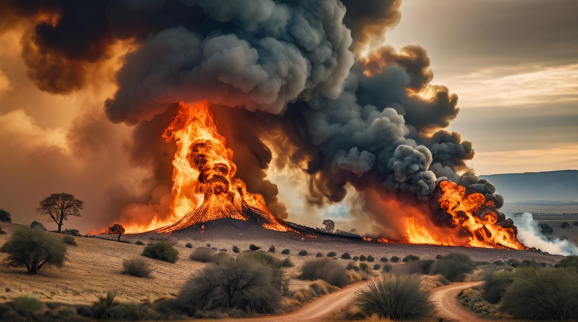 stylized by Kurt Hutton, photograph, landscape of The Realm of Terror, Smoky Conditions