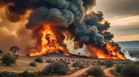 stylized by Kurt Hutton, photograph, landscape of The Realm of Terror, Smoky Conditions
