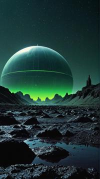 photograph, landscape of a Moist Retrofuturistic Alderaan, stylized by Liam Gillick, Terror