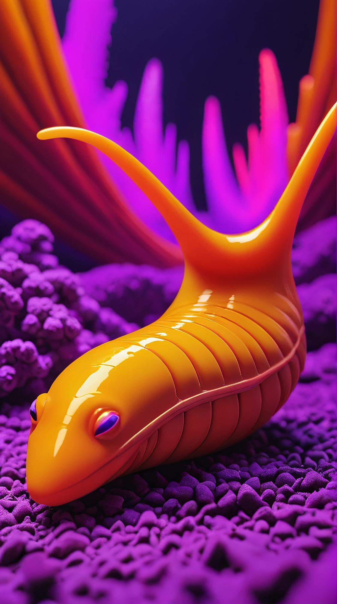 designed by John Totleben, Charles Philipon and Ross Tran, close up of a Slug Condor, the Slug is Ugly