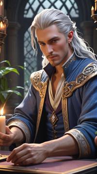 rpg concept art, fertile, K, Male Magic Wizard