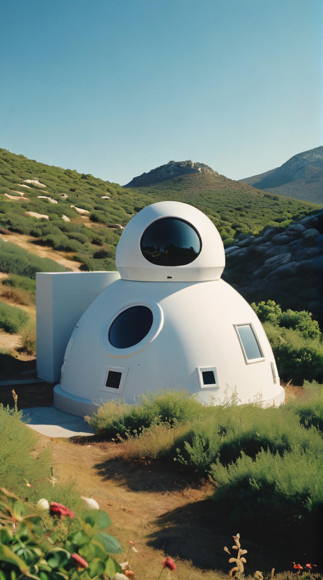 art by Jessica Rossier, Robert Indiana, landscape of a Dreamy Space Surveillance Center and Hill, inside of a Athens