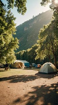 designed by Sophie Wilkins , photograph, behance, landscape of a Bogot and Ukrainian Campground