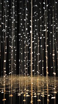 light art by Bruce Munro , installation art, dark Game art, Stirring Tweezers