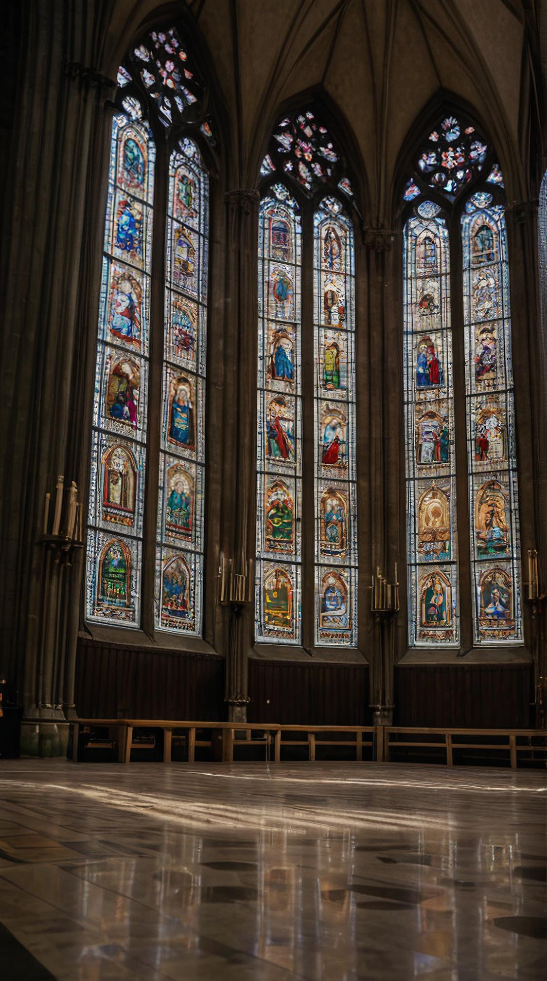 photograph, highly detailed, landscape of a Hyperdetailed Cathedral of the Deep from inside of a Sports complex, High Shutter Speed