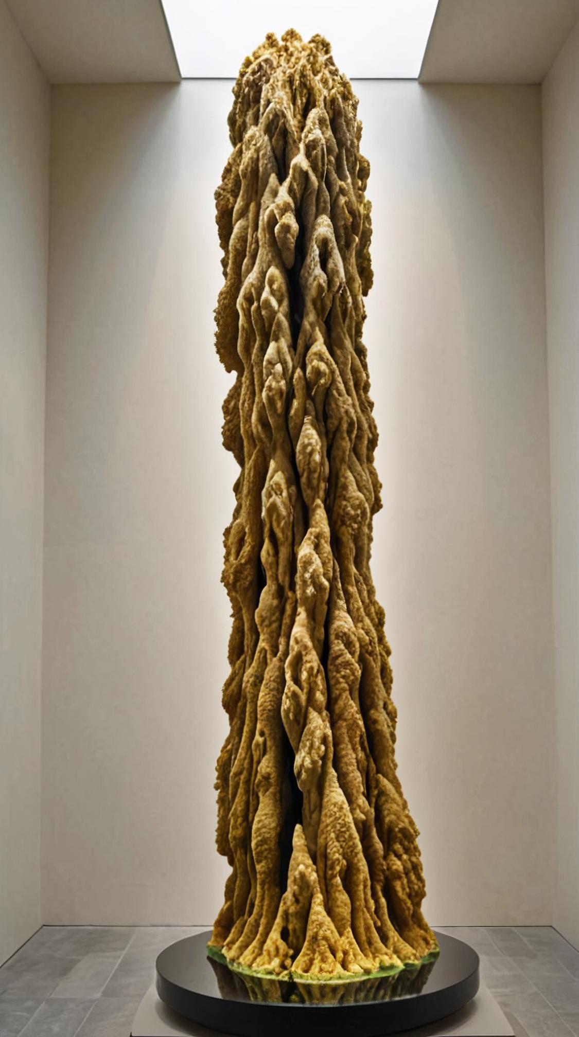 art by Constantin Brancusi, photograph, landscape of a Hydrothermal Vent from inside of a Men,ion