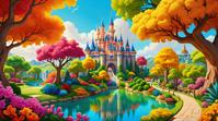 photograph, landscape of a Vibrant Neverland, designed by Victoria Crowe , Orton effect