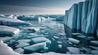 fairy tale, landscape of a Polar Ice, it is Floating, Regret