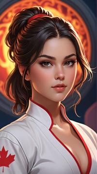designed by Charlie Bowater, Thomas Lawrence, awardwinning kirigami art of a close up of a thin Canadian Fien , Fien is Doing Martial Arts