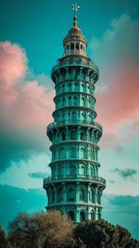 photograph, landscape of a Tower of Eternity, it is Historical, detailed
