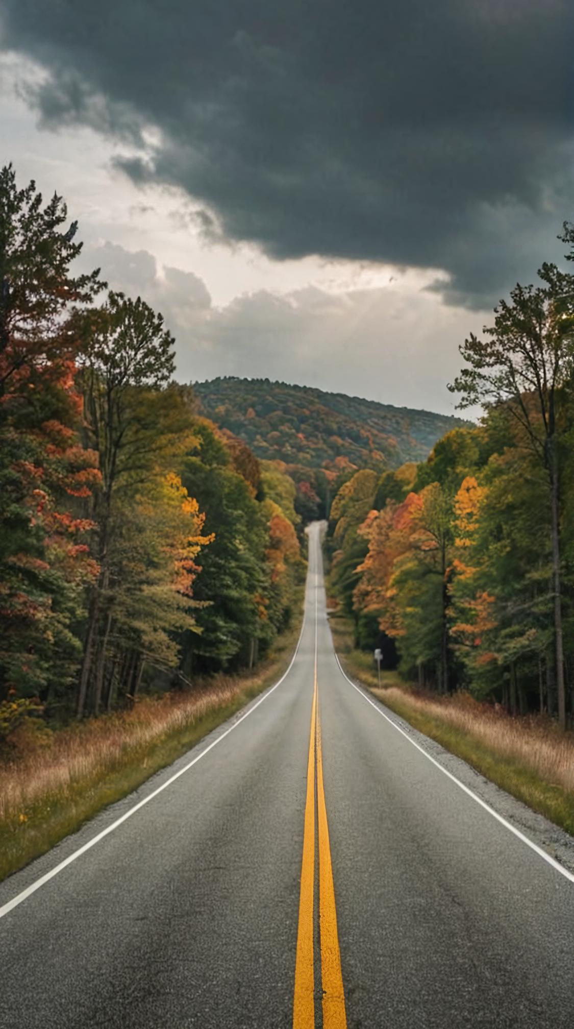 photograph, landscape of a Appalachian , it is Horrifying, street