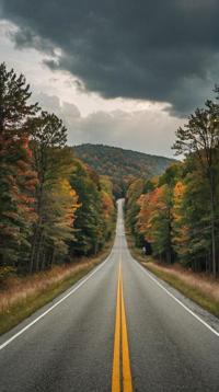 photograph, landscape of a Appalachian , it is Horrifying, street