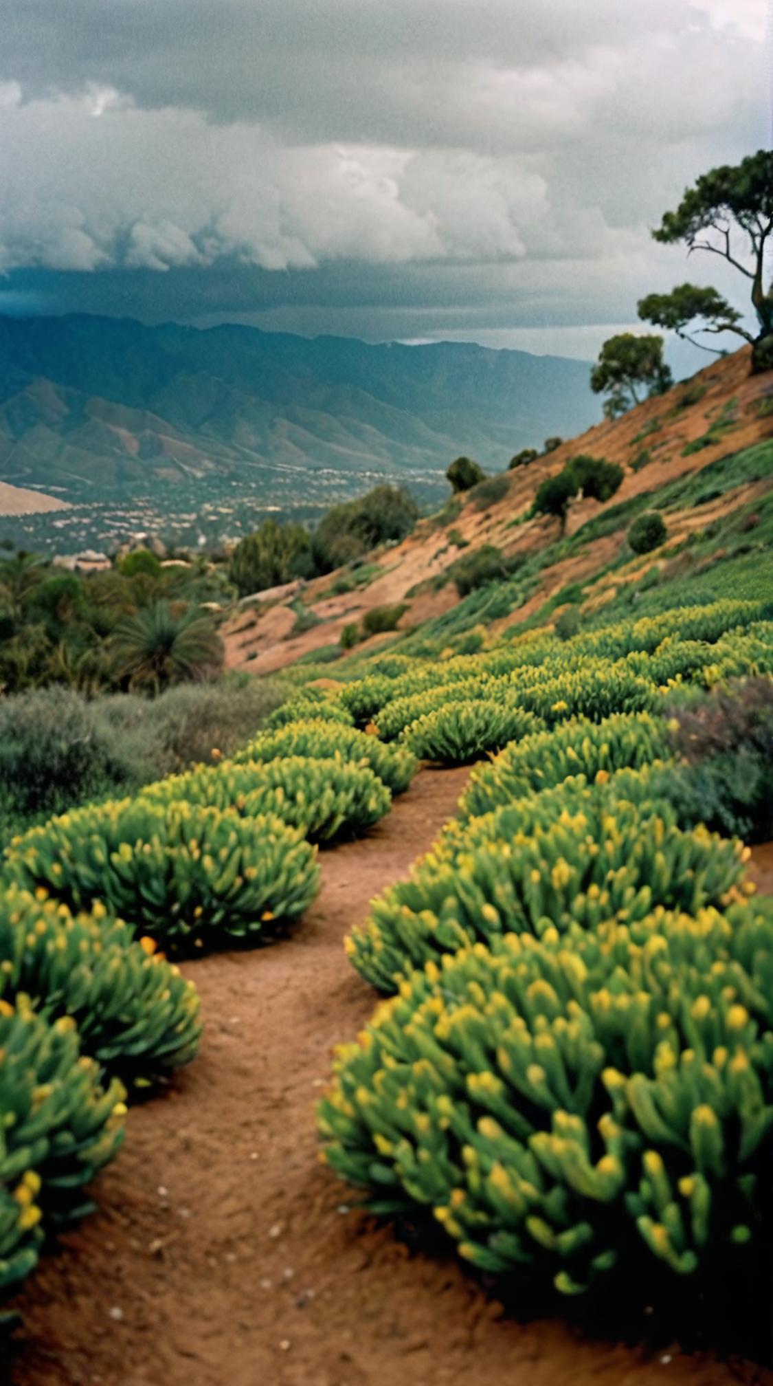 photograph, landscape of a Cali, Decorated, Stormy weather