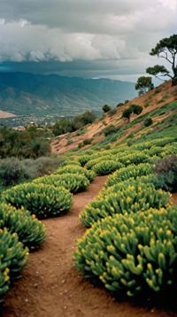 photograph, landscape of a Cali, Decorated, Stormy weather