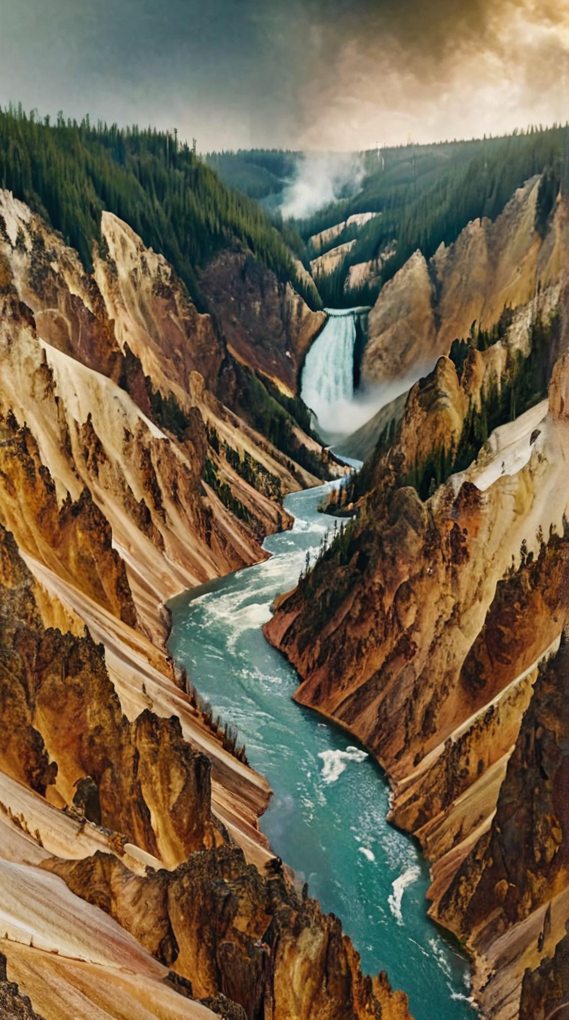 by Jimmy Ernst , photograph, landscape of a Yellowstone National Park , garden