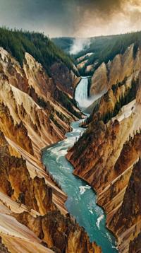 by Jimmy Ernst , photograph, landscape of a Yellowstone National Park , garden