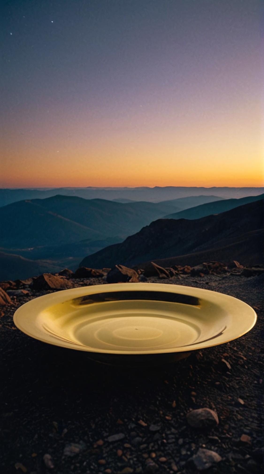 photograph, landscape of a Awful Gold Saucer, by Carl Kleiner, Satisfying