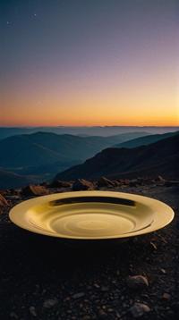 photograph, landscape of a Awful Gold Saucer, by Carl Kleiner, Satisfying