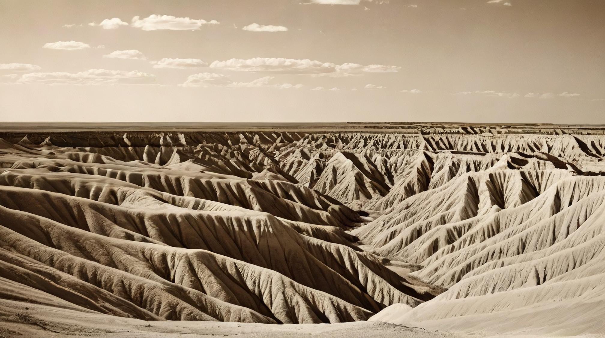 art by Eug ne Atget Barbara Stauffacher Solomon , landscape of a Badlands, Average, Sunny