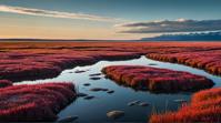 landscape of a Permafrost, The Dead Marshes in background, by Patrick Demarchelier , photo