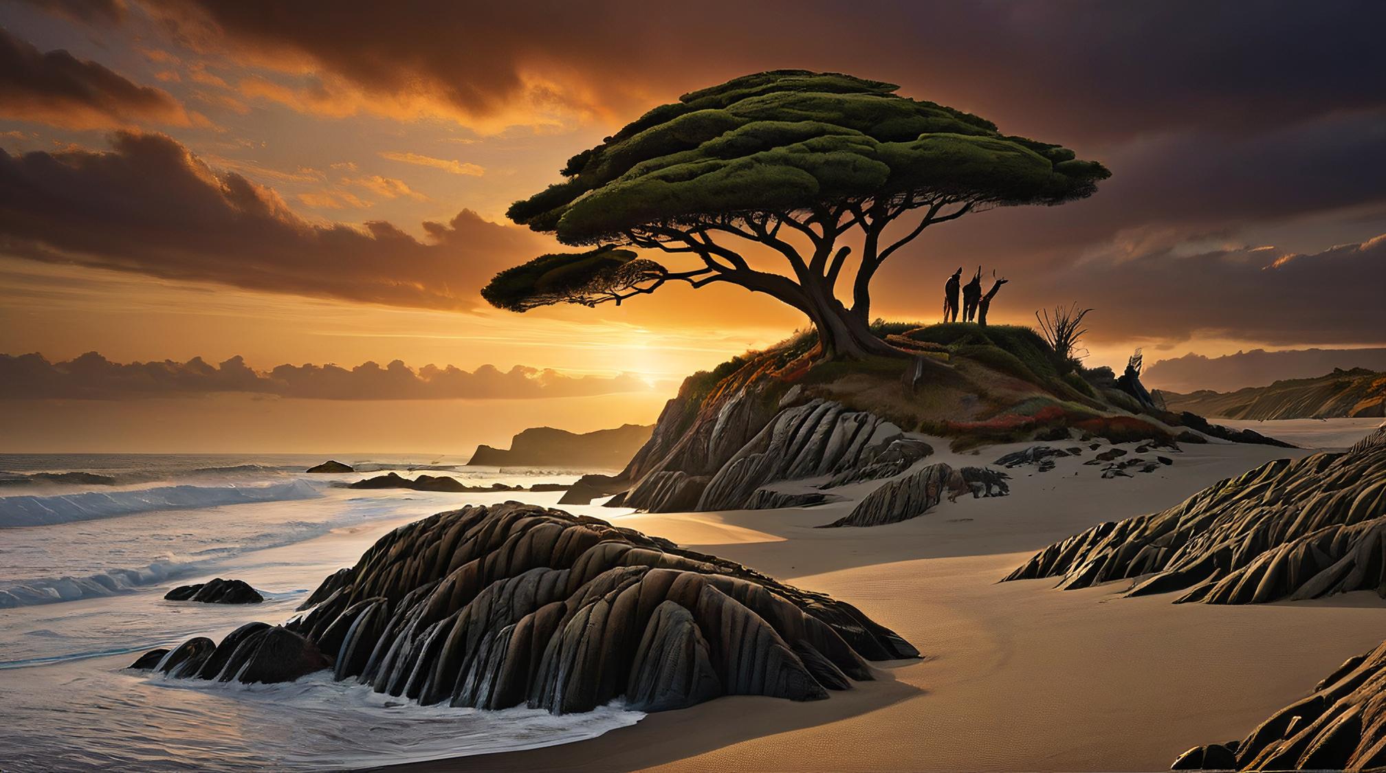 designed by Leszek Bujnowski, landscape of a Coastal Biome, alluring, mm lens