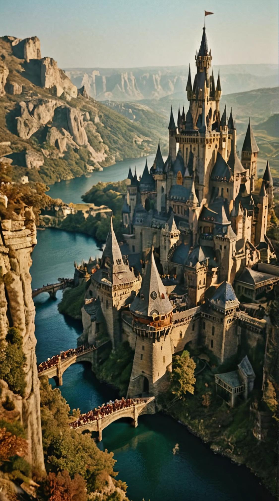 photograph, landscape of a Dragonsreach, stylized by Dusan Djukaric, Ahmed Morsi