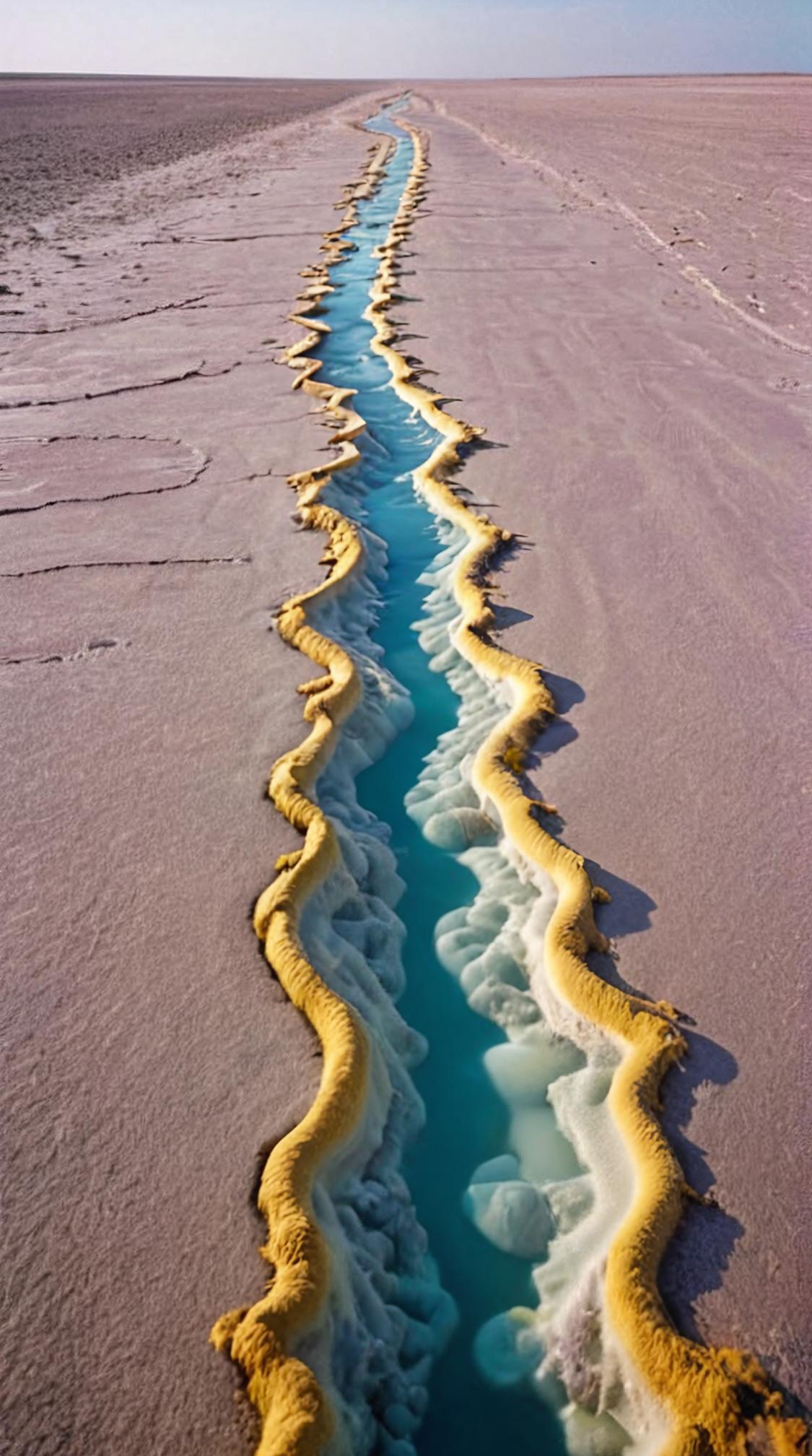 designed by Judy Chicago and Jean Metzinger , photograph, landscape of a Sovereign Permafrost , Ultra Real