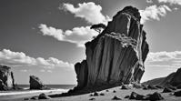behance, landscape of a Bare Rock Littoral , it is Historical, at Midday