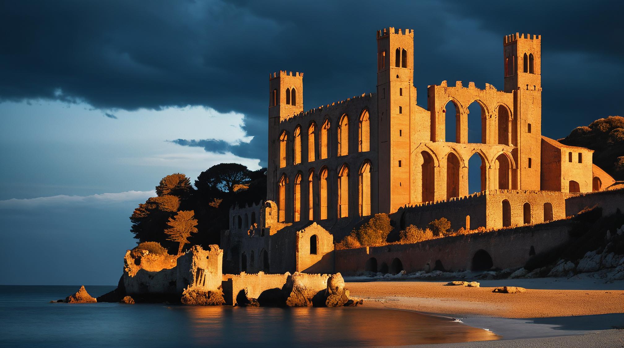 stylized by Piero di Cosimo, photograph, stylized, landscape of a Navy