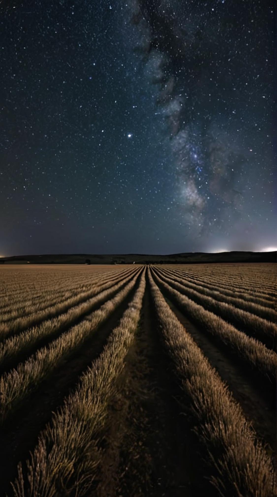 photograph, landscape of a Starshadow Plains, Cozy, Fine art