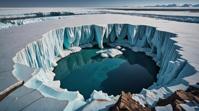 landscape of a Sinkhole and Iceberg field, F , handsome, intricate