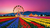 by Qiu Shengxian, photograph, triadic, landscape of a Carnival Night Zone