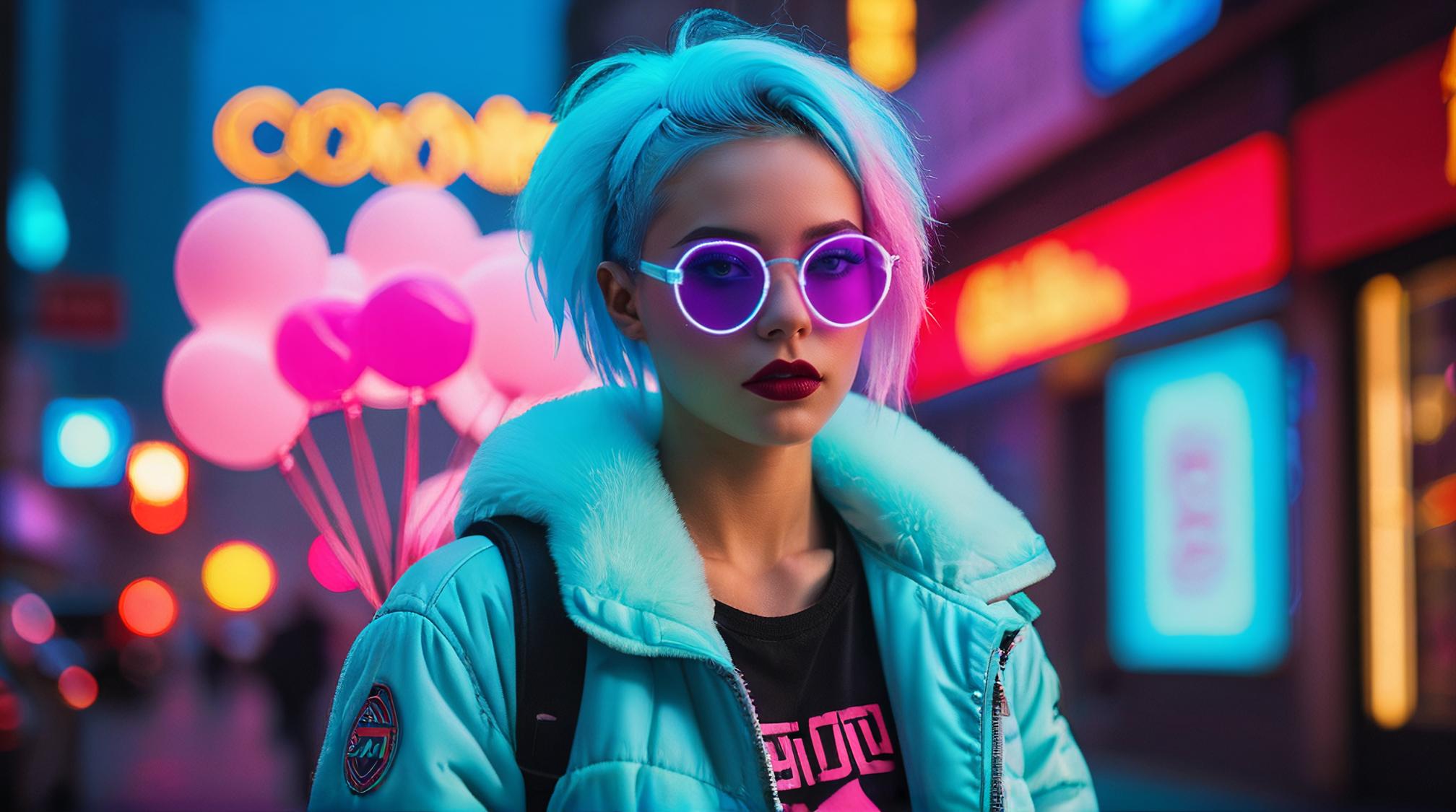 stylized by Ernest Zacharevic , photograph, Skilled cotton candy, Foggy