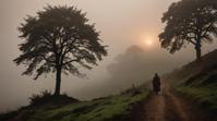 by Clive Madgwick, photograph, Victorian Gothic Art, landscape of a Misty Hollow of the Fog Sprites