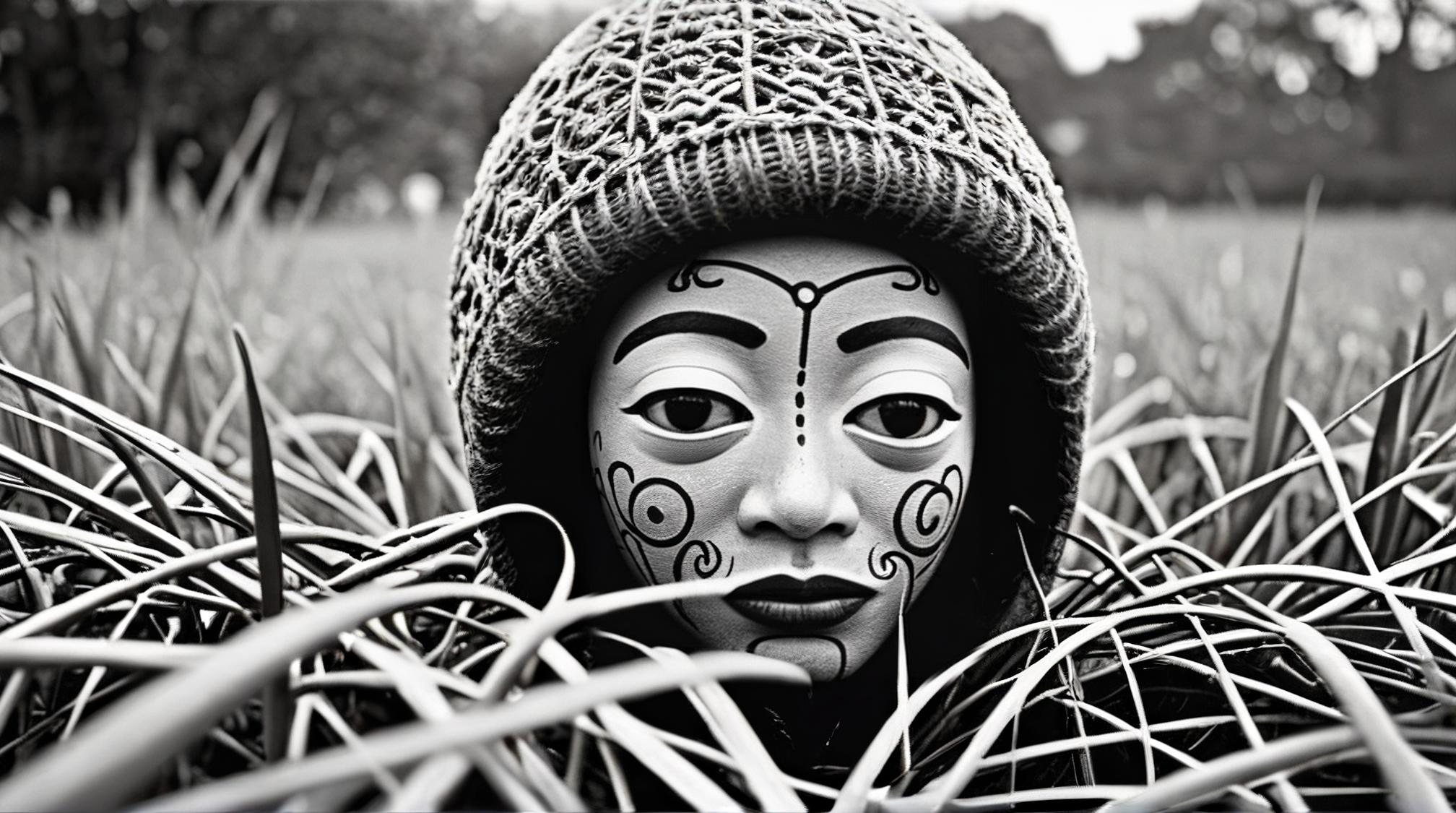 by Simon Prades and OSGEMEOS , photograph, winter roots, Thai Band aids Leaf blower