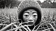 by Simon Prades and OSGEMEOS , photograph, winter roots, Thai Band aids Leaf blower