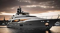 photograph, best quality, Heartwarming British Yacht , it is made from Platinum
