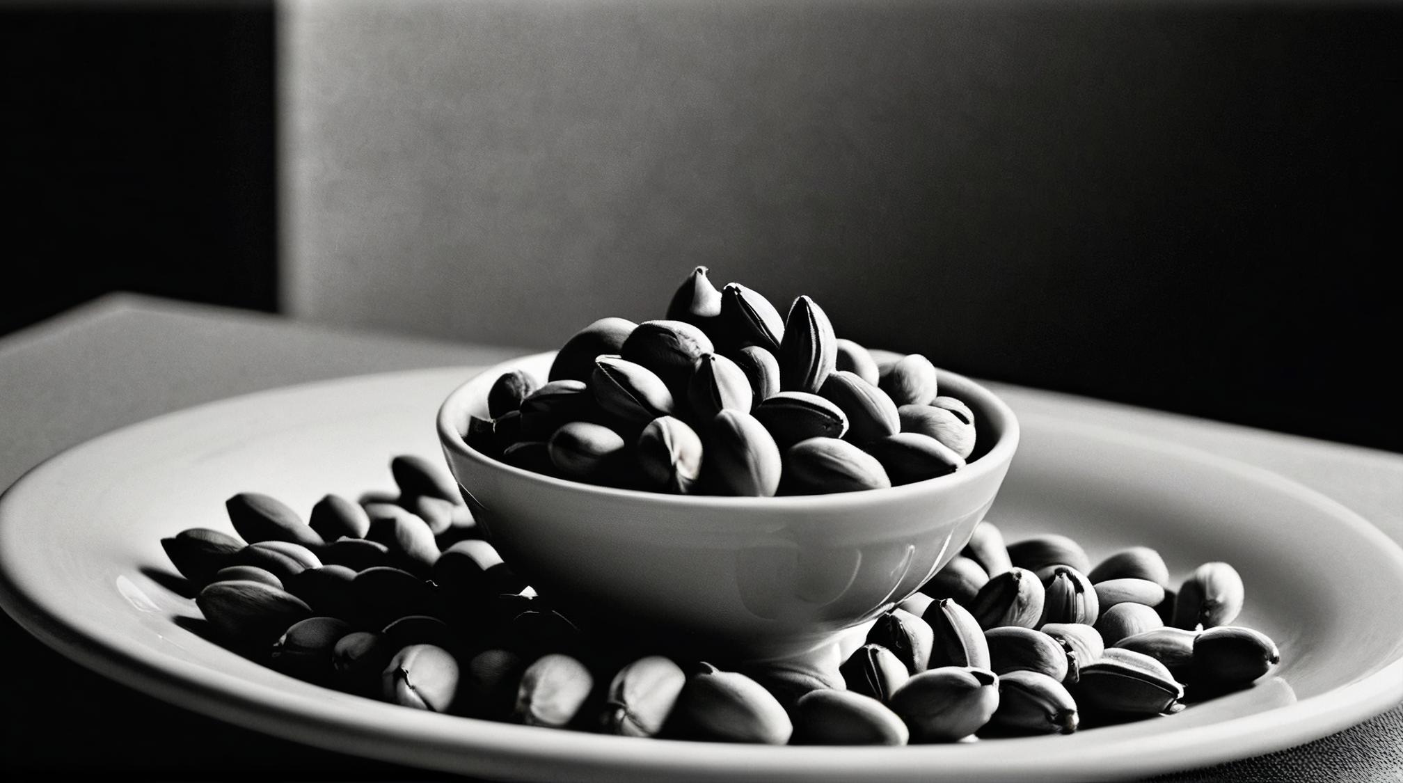 stylized by Fan Ho, photograph, Serbian pistachio nuts, Ceramic