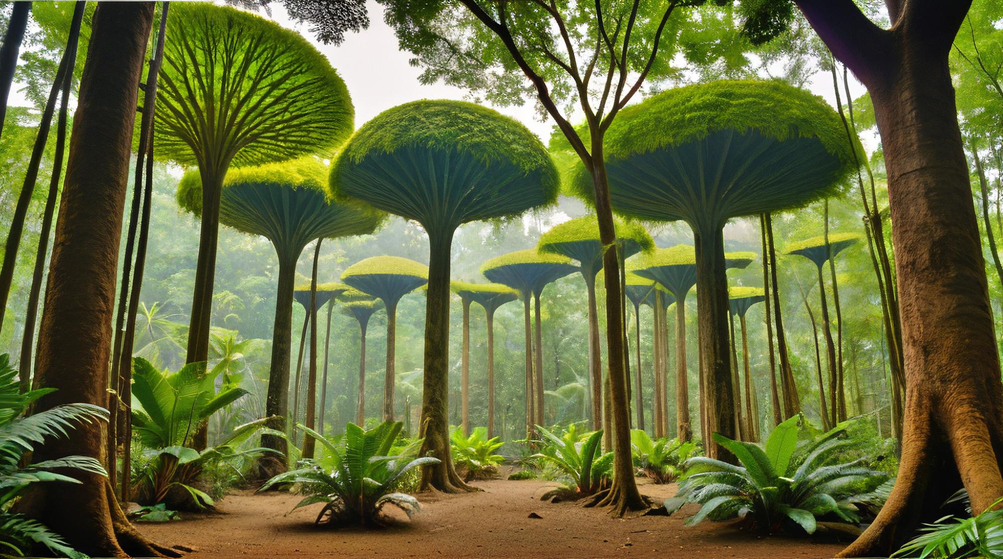 by Kai Fjell , photograph, landscape of The Doomsday Zone and Tropical rainforest canopy, Qajar Art